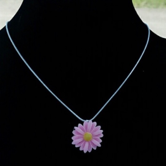 Handmade Jewelry - PINK GERBERA DAISY NECKLACE